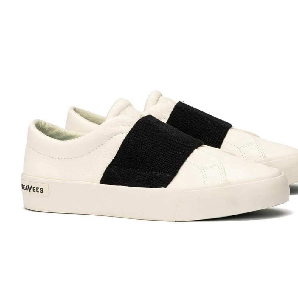 SeaVees White and Black Sneakers